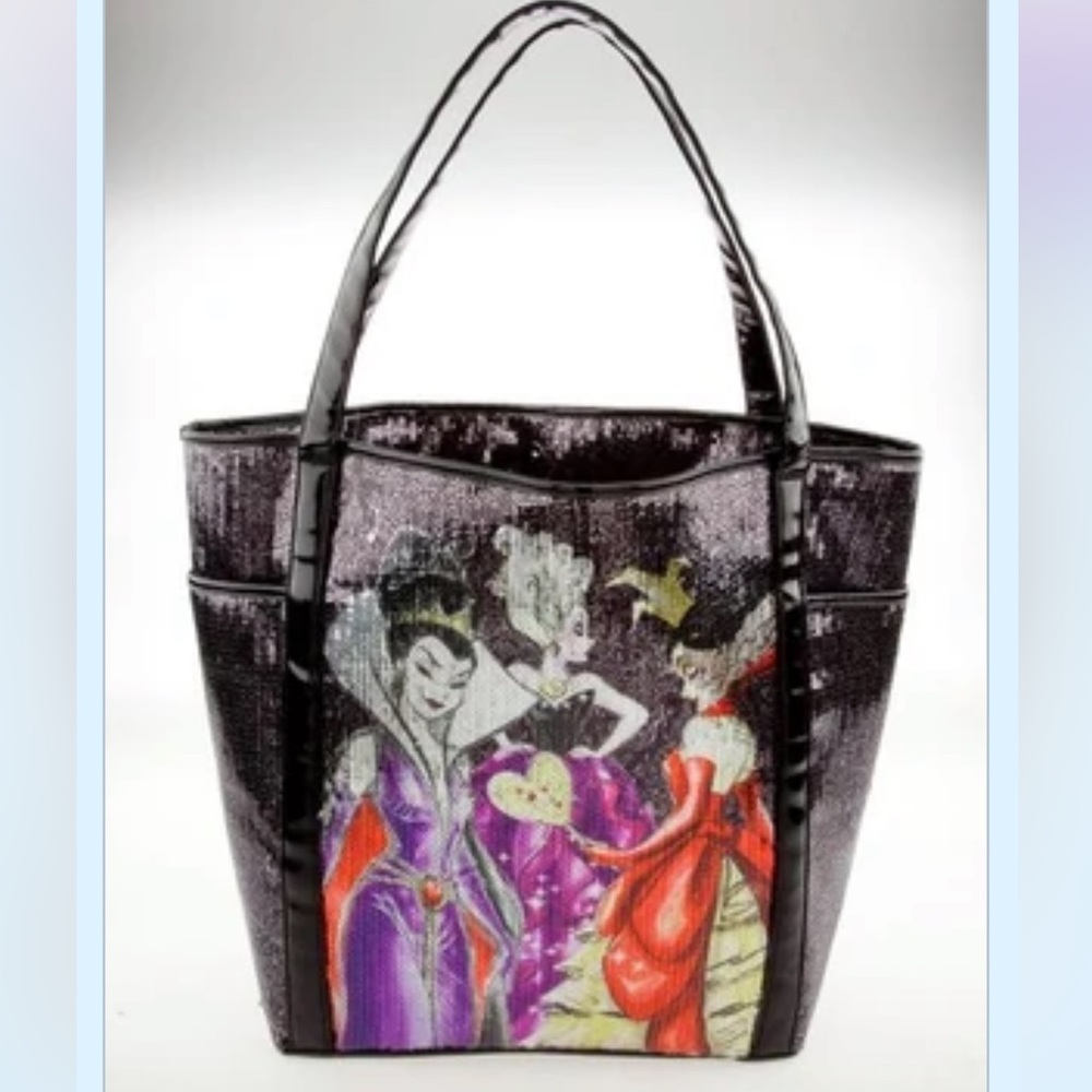 Disney’s designer villains sequins tote bag